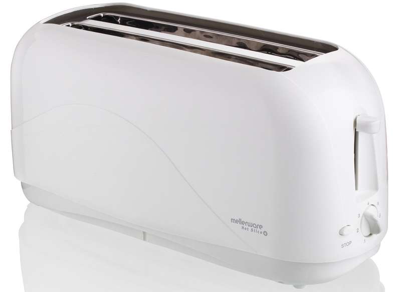 Mellerware - 4 Slice Cool Touch Toaster - White