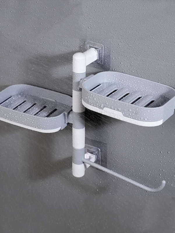 Wall-Mounted Rotating Soap Holder