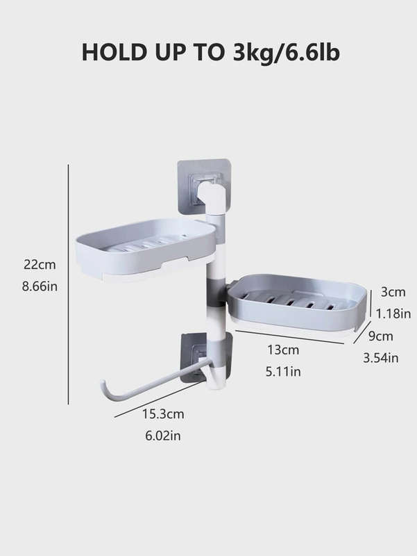 Wall-Mounted Rotating Soap Holder
