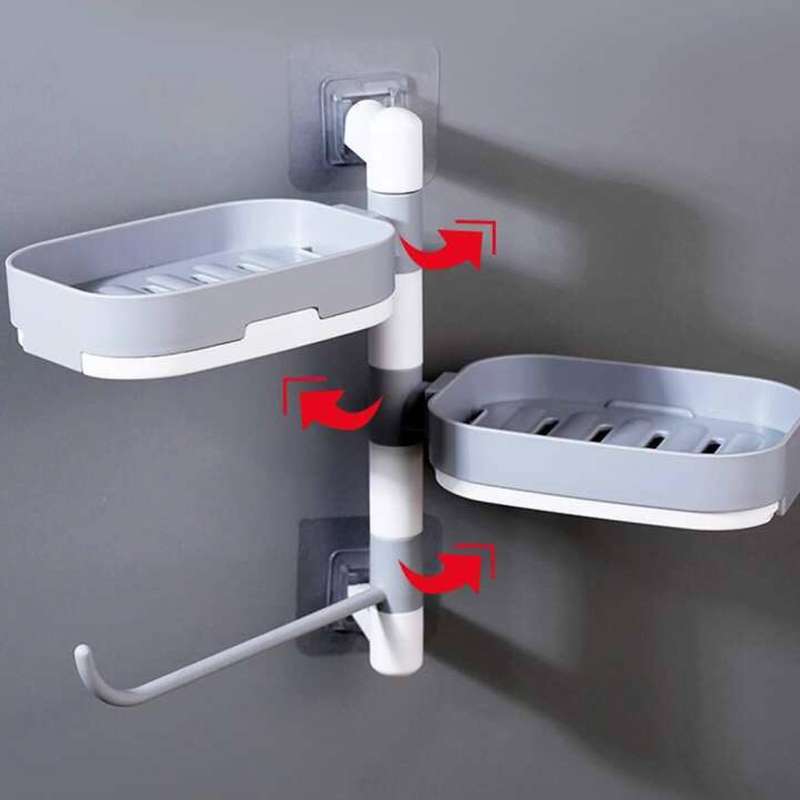 Wall-Mounted Rotating Soap Holder