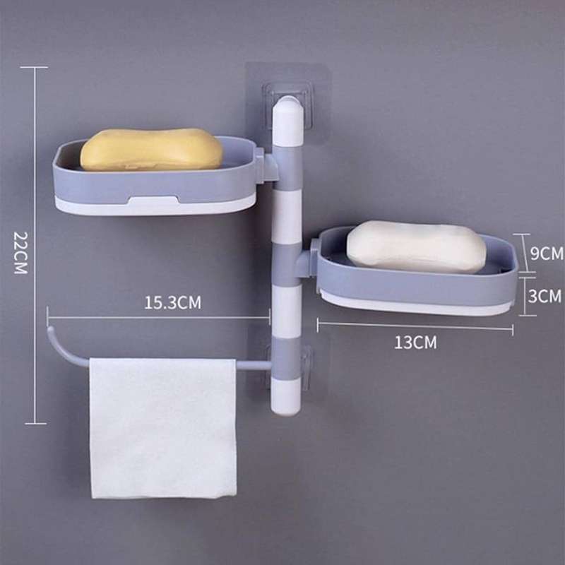 Wall-Mounted Rotating Soap Holder