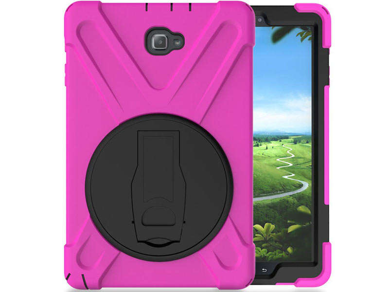 Tuff-Luv case and Stand for Samsung Galaxy Tab A 10.1-Pink (C12_58)