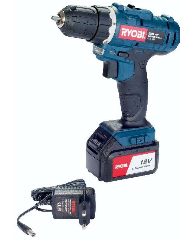 Ryobi 18V LI-ION Cordless Driver Drill (CLD-180)