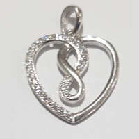 Heart Swirled Infinity Pendant P01