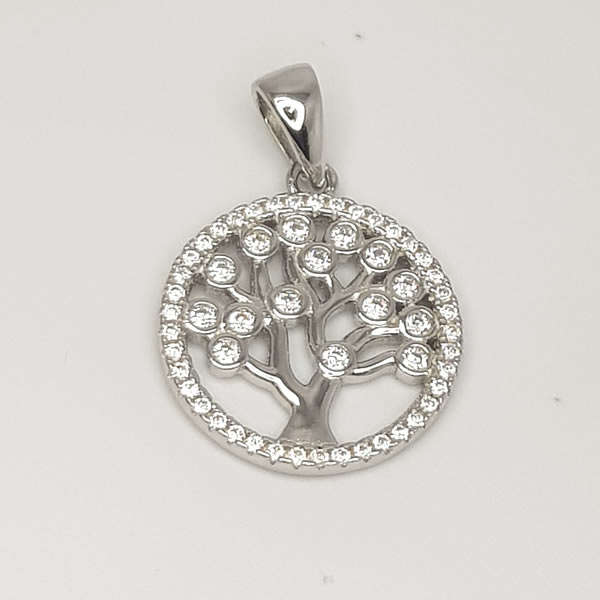 Round CZ Tree of Life P32