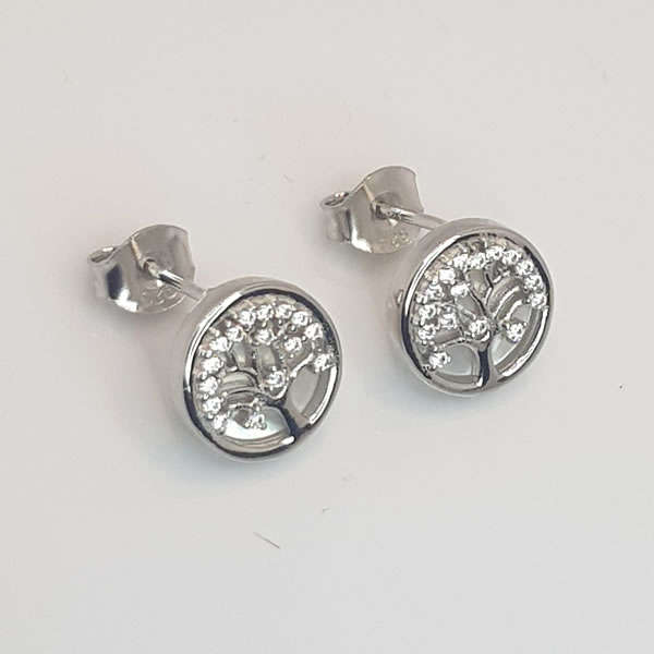 Tree of Life Earrings CZ E24