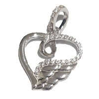 Raised Heart Pendant P06