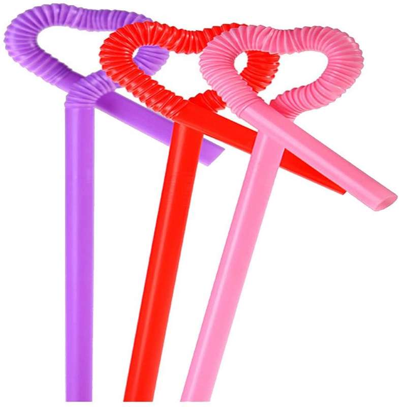SENZA 200 Pack Plastic Drinking Straws, Extra Long Flexible Disposable Bendy Straws, Assorted Colors
