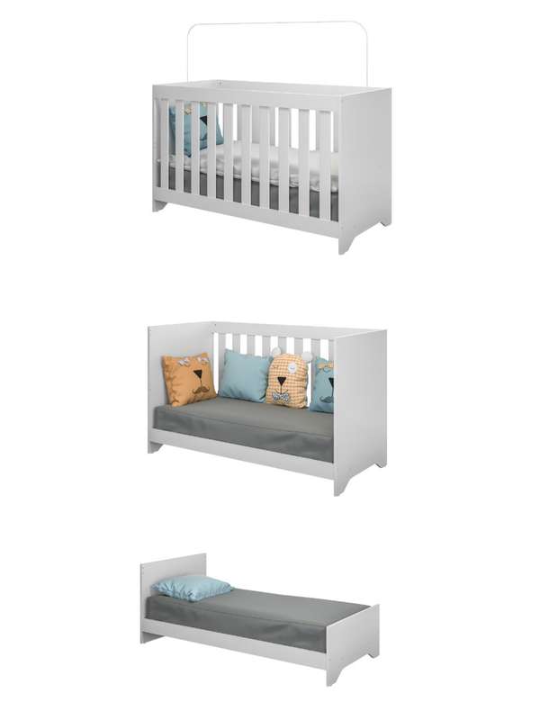 Baby Modern Cot Crib Bed 3 In 1
