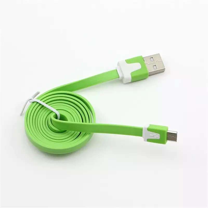 Data Cable Mobile Phones 1M Flat Android Usb Fast Charging PACK OF 2
