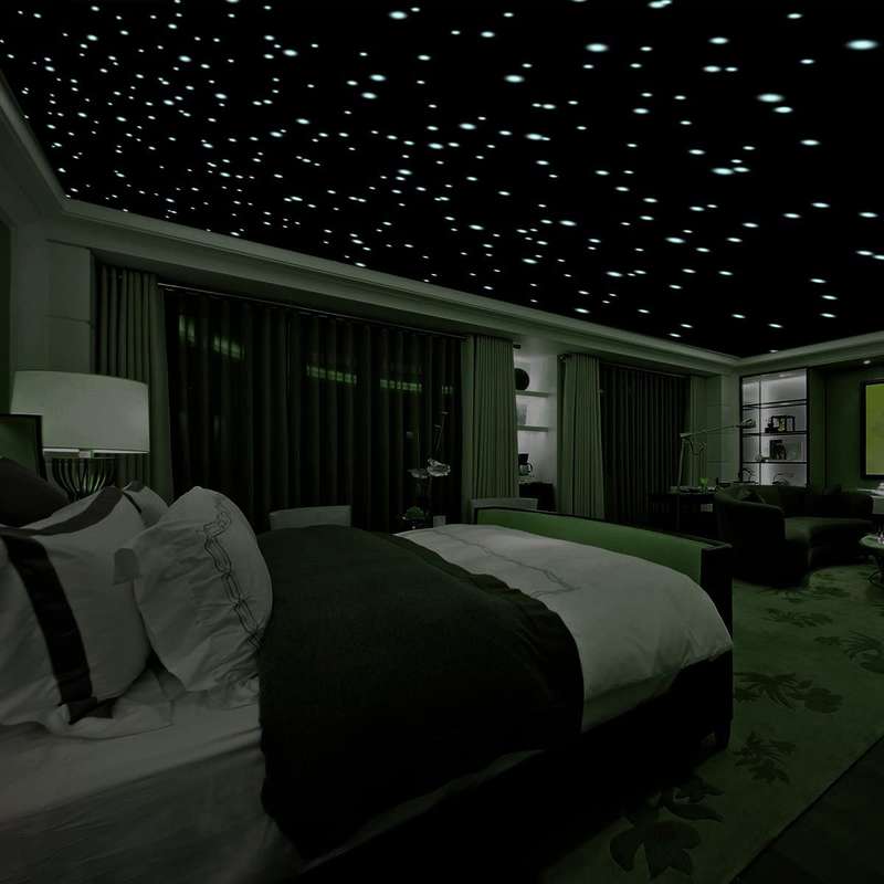 PACK OF 25 Realistic 3D Domed Glow in The Dark Stars-Moon-Universe