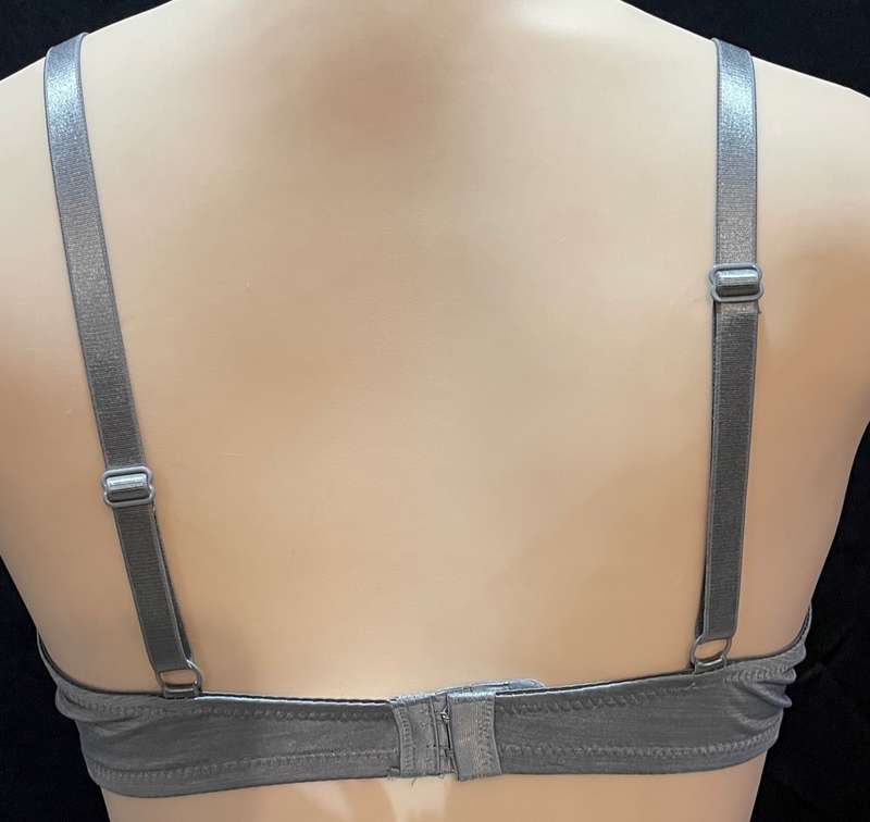 Senza Secret Treasures padded underwire pushup satin feel - Dark Grey with bow