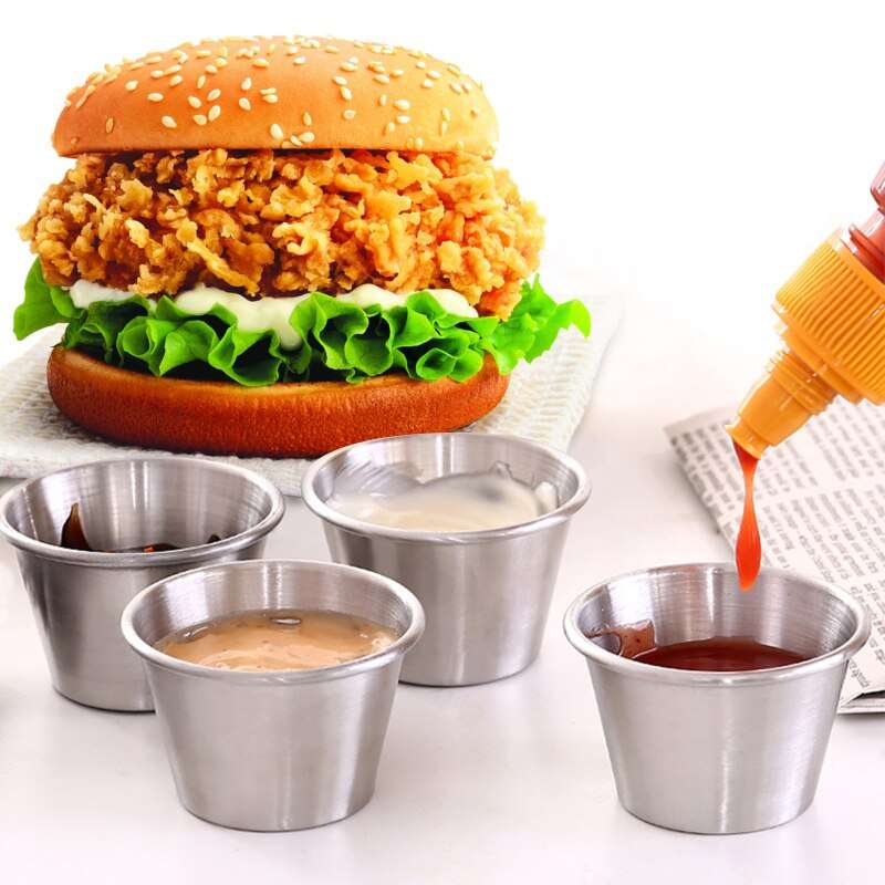 SAUCE DIP CUP SET STAINLESS STEEL