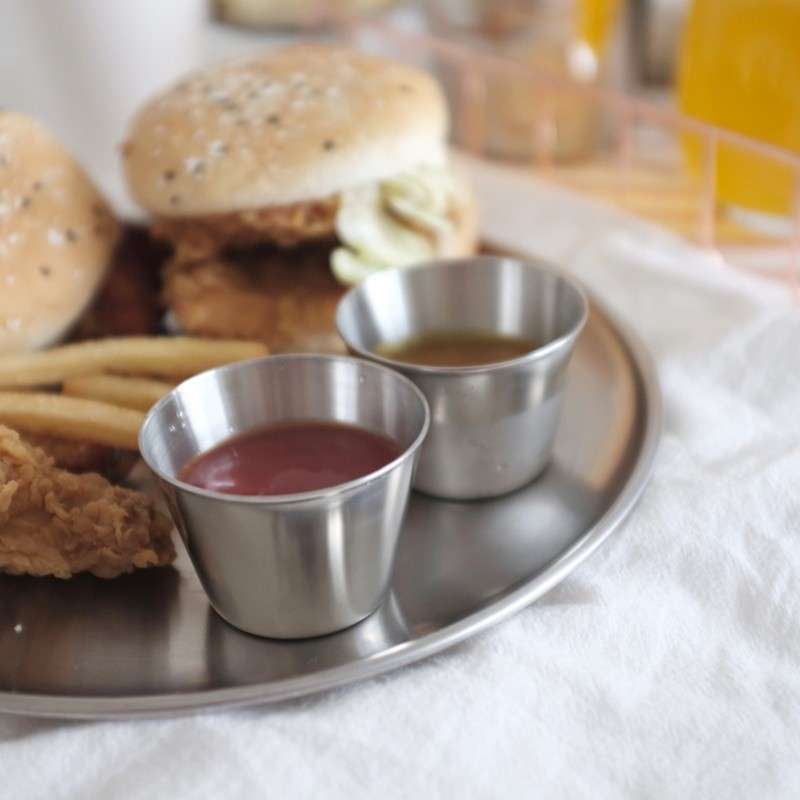 SAUCE DIP CUP SET STAINLESS STEEL