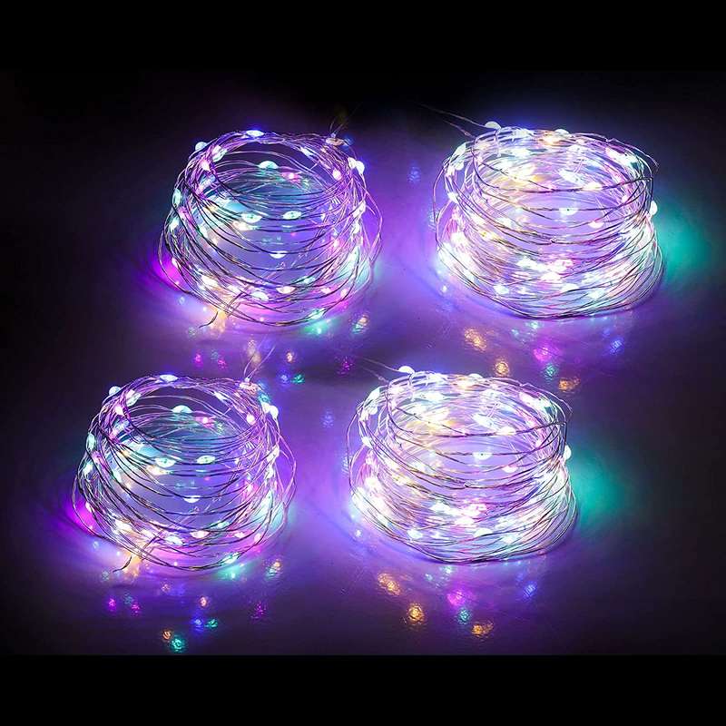 Led String Lights Battery Operated 50 light 5m Multi Coloured - Indoor