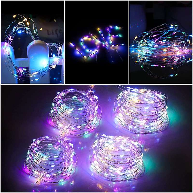 Led String Lights Battery Operated 50 light 5m Multi Coloured - Indoor