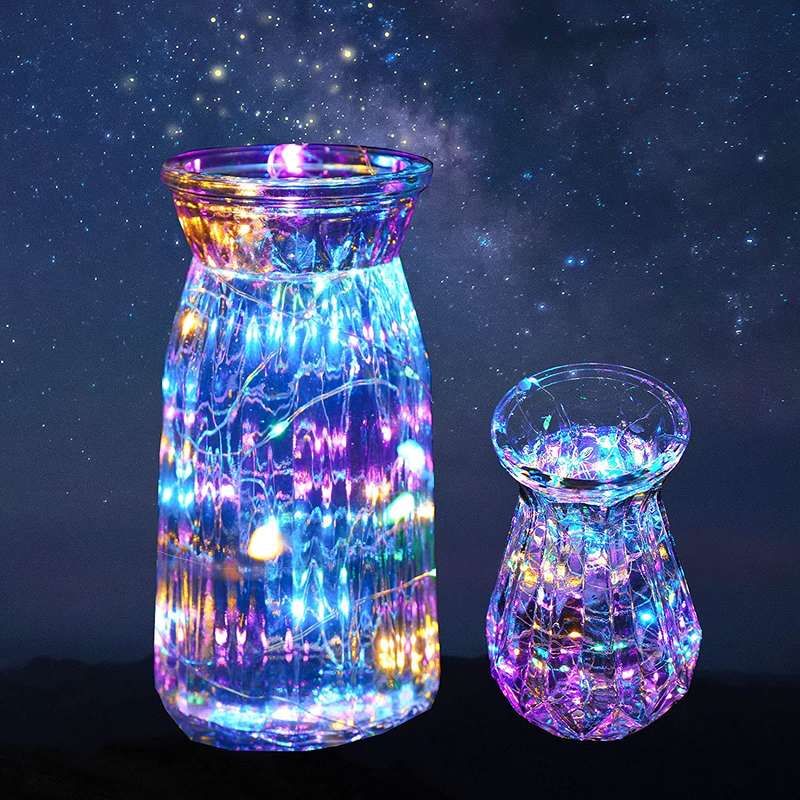 Led String Lights Battery Operated 50 light 5m Multi Coloured - Indoor