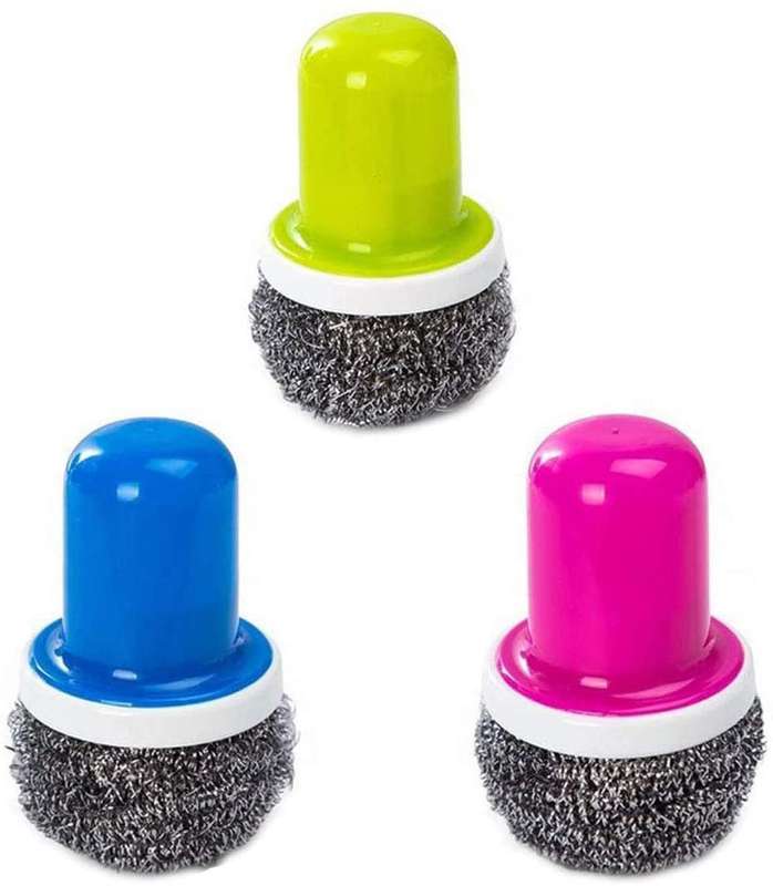 Stainless Steel Scourers with Handle