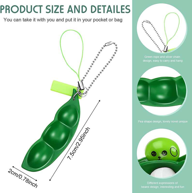 Pieces Pea Poppers Fidget Toy Funny Facial Expression Bean