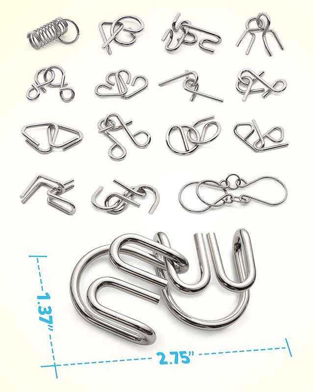 Metal Wire Puzzle - Set of 3