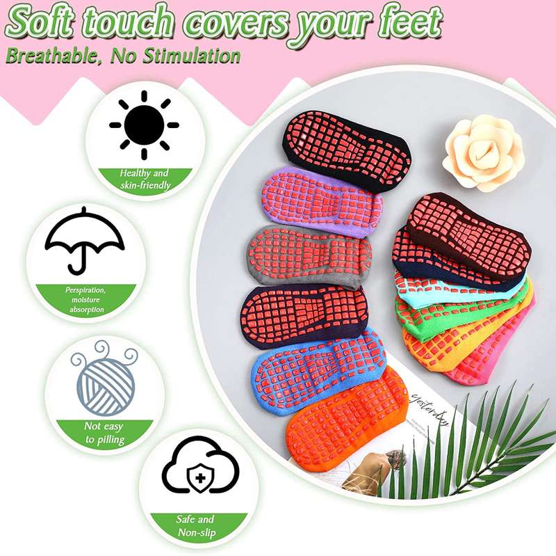 Yoga Trampoline Grip Winter Bounce Socks