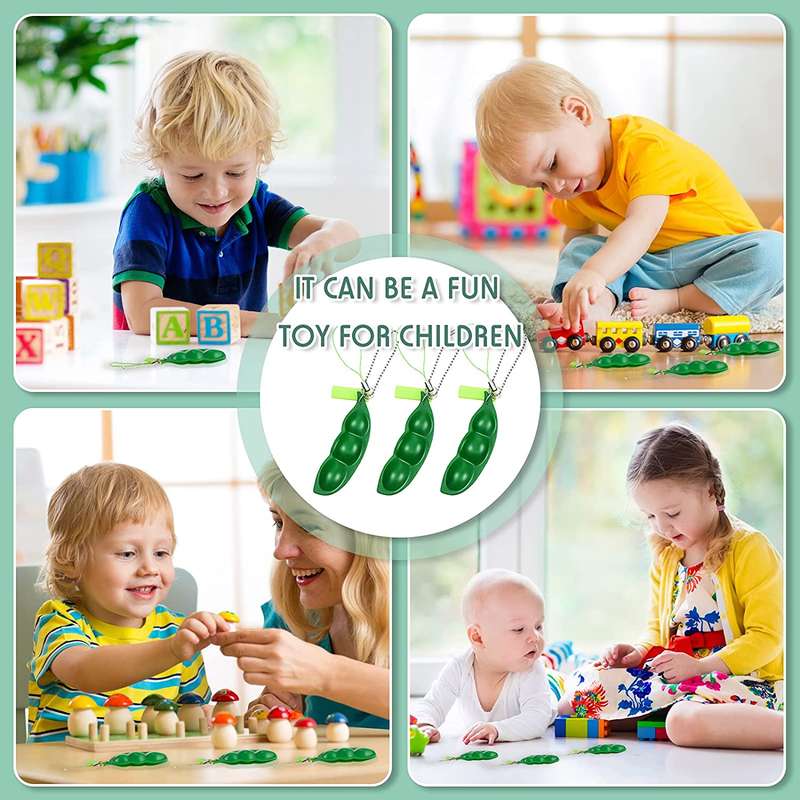 Pieces Pea Poppers Fidget Toy Funny Facial Expression Bean