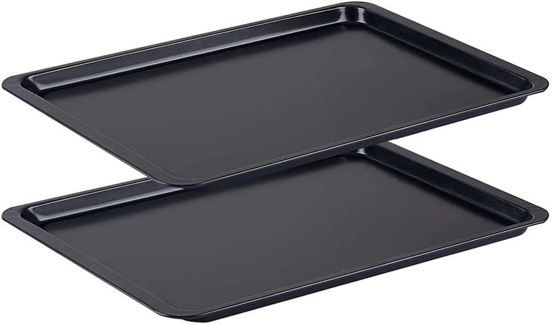 2 Pack Cookie Sheet Set Nonstick Carbon Steel Oven Baking Pans