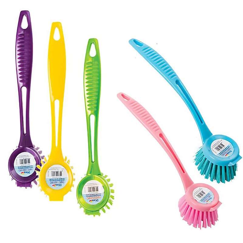 Dish Brush 23cm (Pack of 3) Assorted Colours
