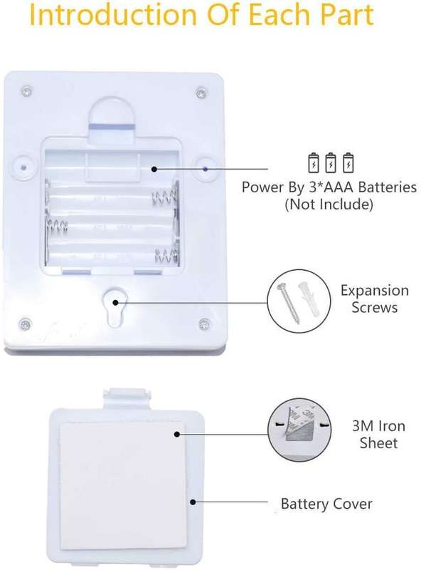 BOX OF 4 LED BATTERY OPERATED CLOSET SWITCH LIGHTS
