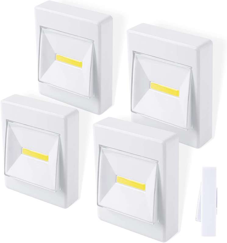 BOX OF 4 LED BATTERY OPERATED CLOSET SWITCH LIGHTS
