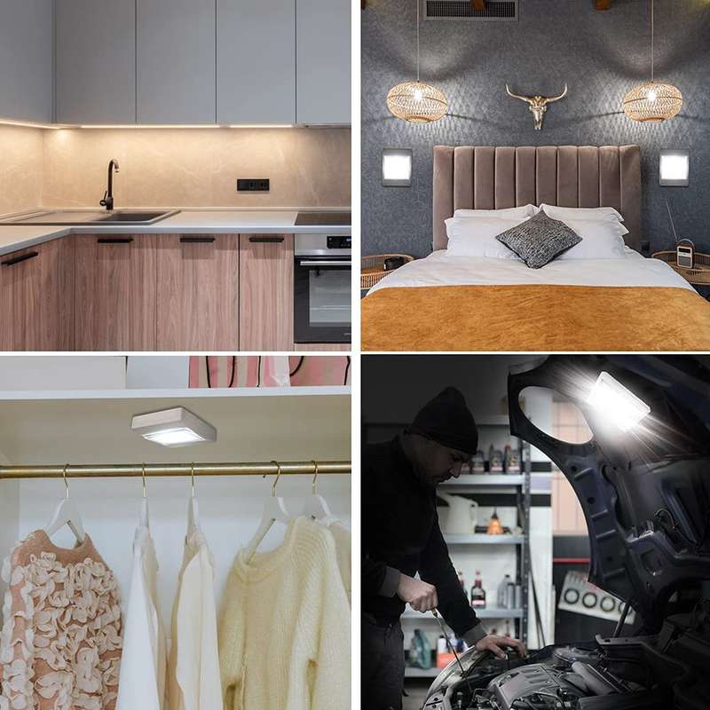 BOX OF 4 LED BATTERY OPERATED CLOSET SWITCH LIGHTS