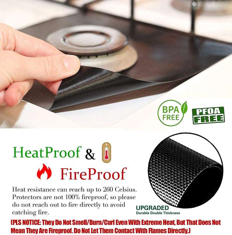SENZA REUSABLE GAS STOVE LINERS-PACK OF 2-  270mmX270mm