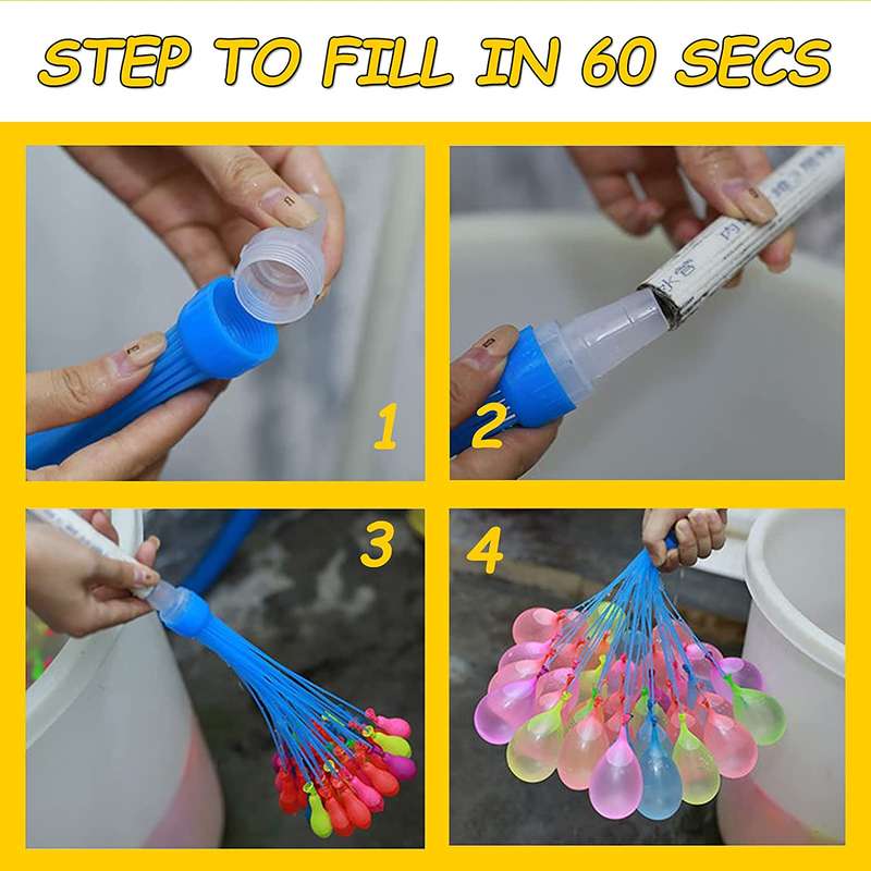 QUICK FILL WATER BALLOONS-PACK OF 111 BALLOONS