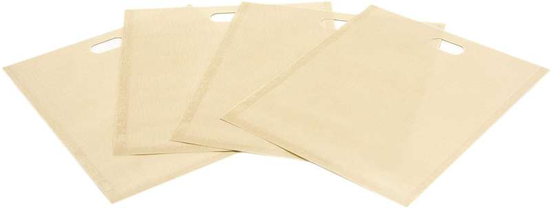 SENZA REUSABLE NON STICK TOASTER BAGS-PACK OF 4 - BPA FREE 180mm x 160mm