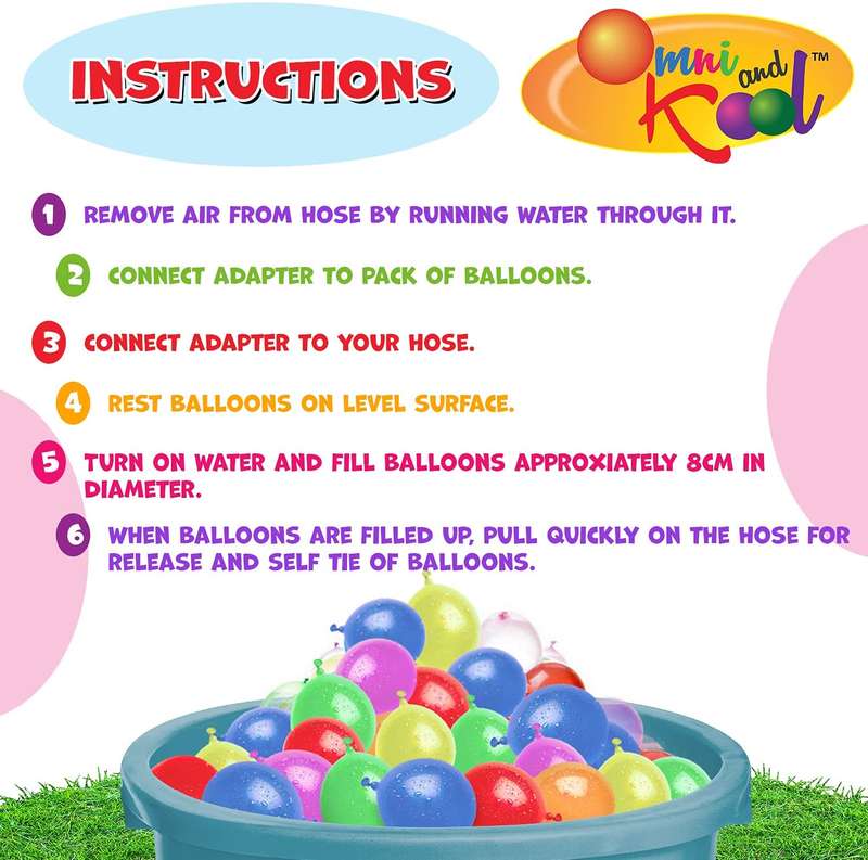 QUICK FILL WATER BALLOONS-PACK OF 111 BALLOONS