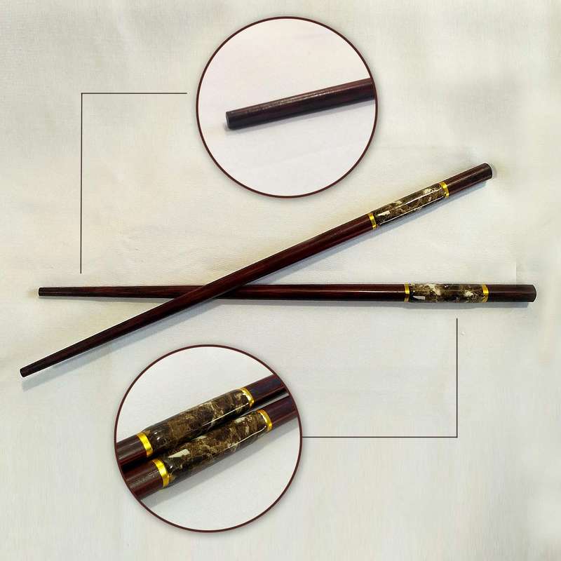 5 Pairs Reusable Chopsticks Set - Natural Bamboo Japanese Chopsticks