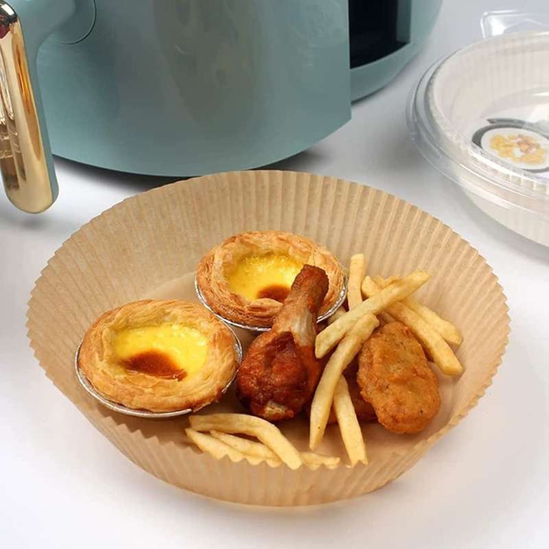 Box Of 100 Air Fryer Large Disposable Paper Liner 200mm