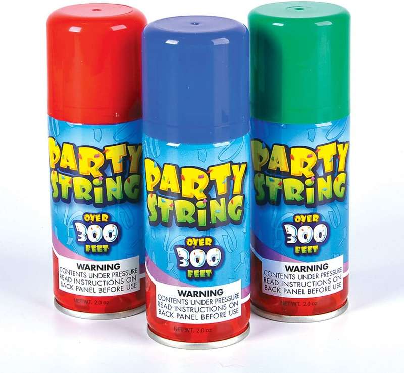 Party Streamer Spray String in a Can - Pack Of 3