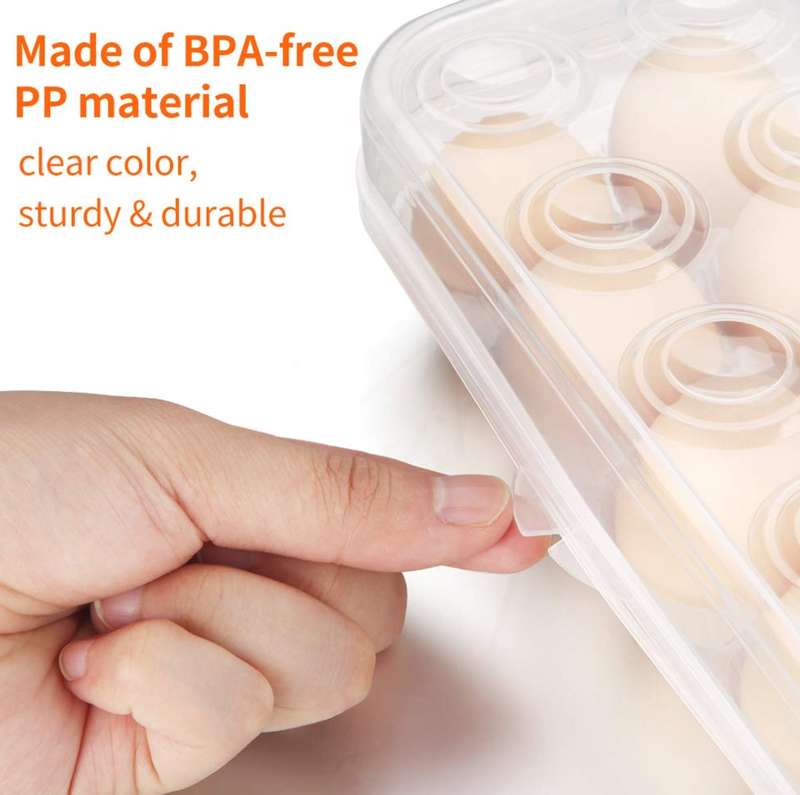 Egg Organizer with Clip Lid-Set Of 2