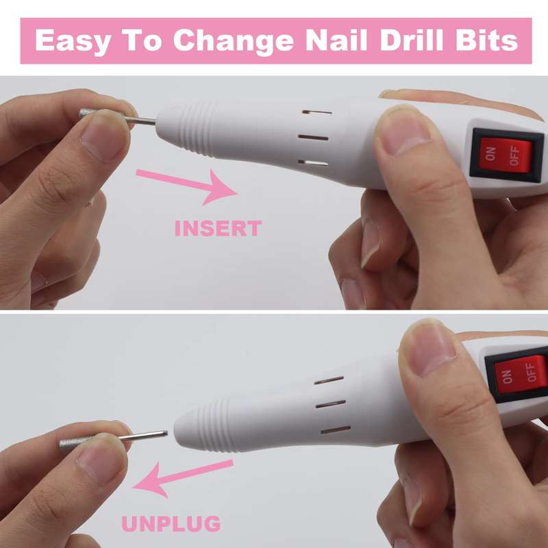 Electric Nail File Machine Set for Manicure Pedicure Drill