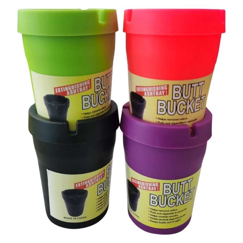 Butt Bucket Ashtray - Pack Of 4 Mixed Colors