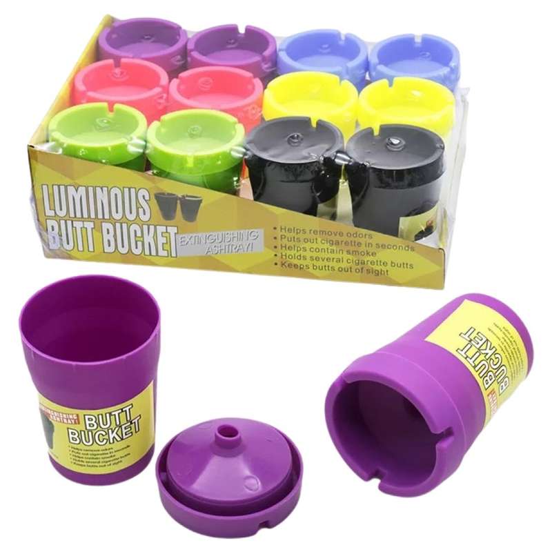 Butt Bucket Ashtray - Pack Of 4 Mixed Colors