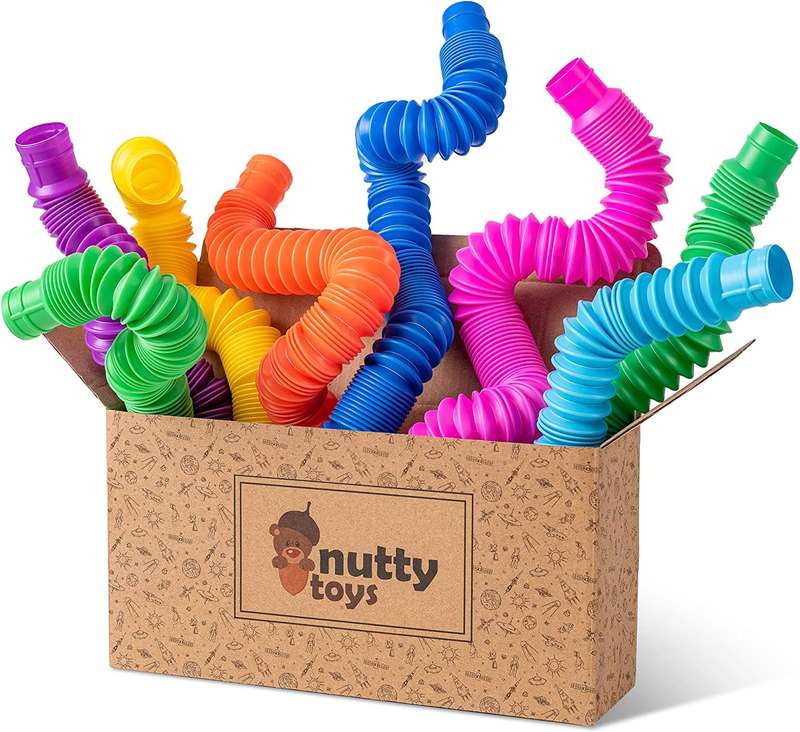 Pop Tubes Fidget Toy - Set Of 8