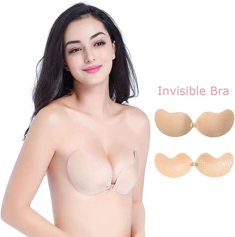 Push-up Strapless Plunge Bra Invisible Backless Sticky Bras