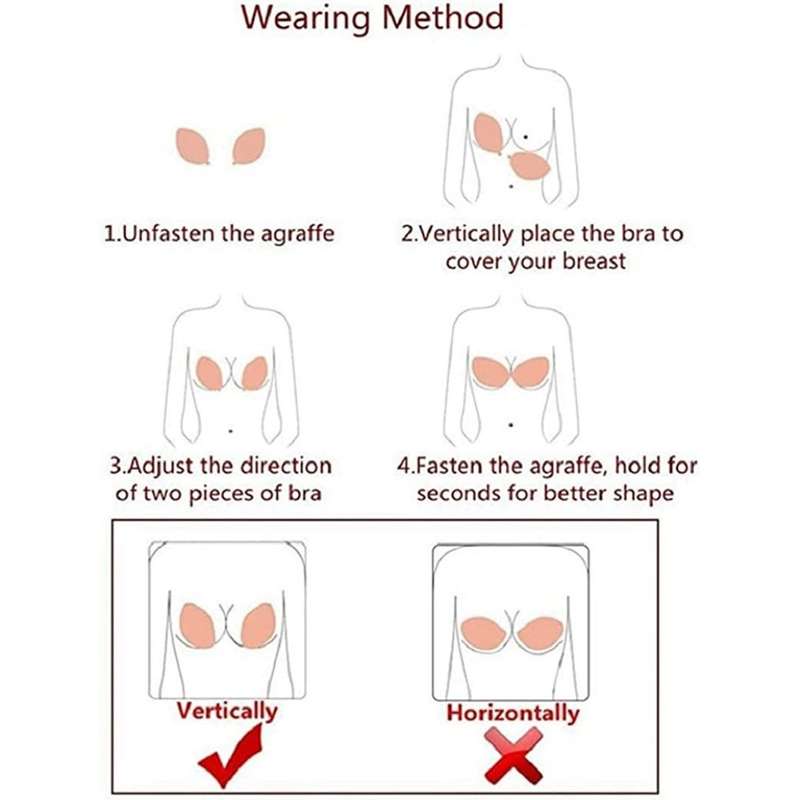 Push-up Strapless Plunge Bra Invisible Backless Sticky Bras