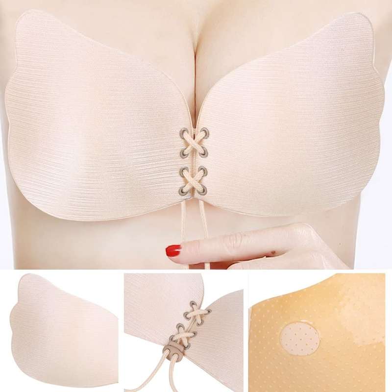 Senza® Push Up Bra Self Adhesive Strapless Silicone Invisible Bra