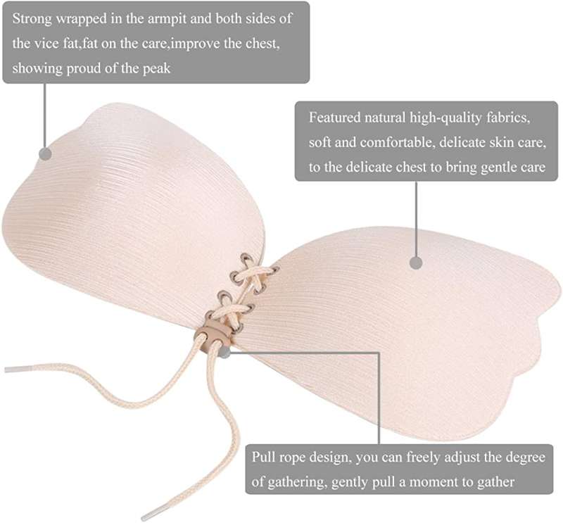 Senza® Push Up Bra Self Adhesive Strapless Silicone Invisible Bra