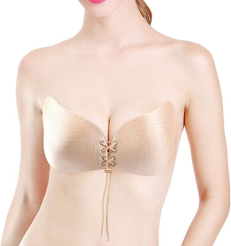 Senza® Push Up Bra Self Adhesive Strapless Silicone Invisible Bra