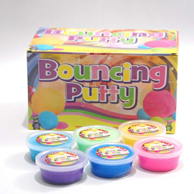 Assorted Colors Neon Bouncing Putty Set of 6