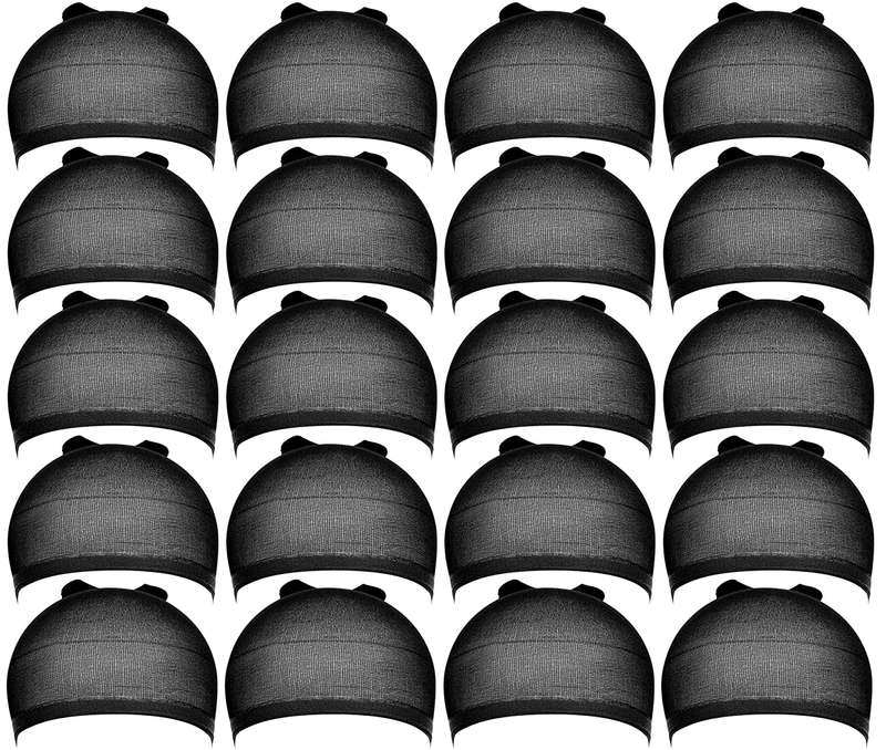 Wig Caps Black 20 Pieces